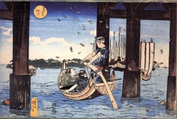 Fährmann Utagawa Kuniyoshi Japanisch Ölgemälde